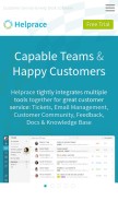 How helprace.com looks like on a mobile device such as an iPhone.