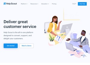 How helpscout.com looks like on a tablet such as an iPad.