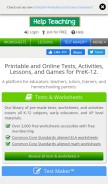 How helpteaching.com looks like on a mobile device such as an iPhone.
