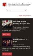 How hematology.org looks like on a mobile device such as an iPhone.