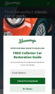 How hemmings.com looks like on a mobile device such as an iPhone.