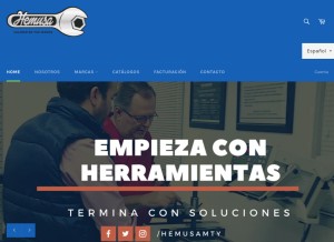 How hemusa.com looks like on a tablet such as an iPad.