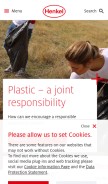 How henkel.com looks like on a mobile device such as an iPhone.
