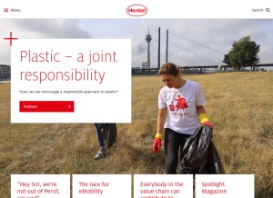How henkel.com looks like on a tablet such as an iPad.