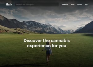 How herb.co looks like on a tablet such as an iPad.
