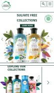 How herbalessences.com looks like on a mobile device such as an iPhone.