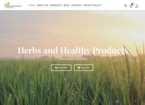 How herbsandhealthyproducts.com looks like on a tablet such as an iPad.