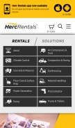 How hercrentals.com looks like on a mobile device such as an iPhone.
