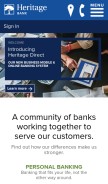 How heritagebanknw.com looks like on a mobile device such as an iPhone.