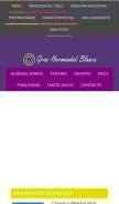How hermandadblanca.org looks like on a mobile device such as an iPhone.