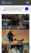 How heroichollywood.com looks like on a mobile device such as an iPhone.