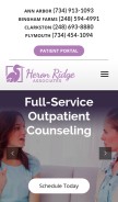 How heronridgeassocs.com looks like on a mobile device such as an iPhone.