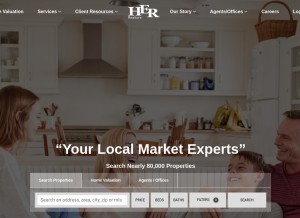 How herrealtors.com looks like on a tablet such as an iPad.