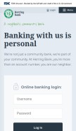 How herringbank.com looks like on a mobile device such as an iPhone.