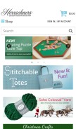 How herrschners.com looks like on a mobile device such as an iPhone.