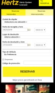 How hertzmexico.com looks like on a mobile device such as an iPhone.