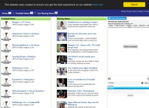 How hesgoal.com looks like on a tablet such as an iPad.