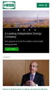 How hess.com looks like on a mobile device such as an iPhone.