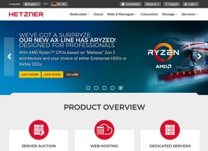 How hetzner.com looks like on a tablet such as an iPad.