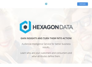 How hexagondata.com looks like on a tablet such as an iPad.
