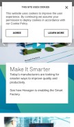 How hexagonmi.com looks like on a mobile device such as an iPhone.