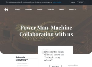 How hexaware.com looks like on a tablet such as an iPad.
