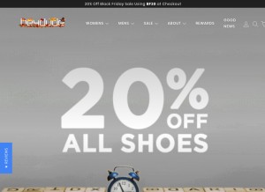 How heydudeshoesusa.com looks like on a tablet such as an iPad.