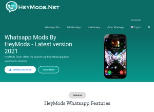 How heymods.net looks like on a tablet such as an iPad.