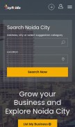 How heynoida.com looks like on a mobile device such as an iPhone.