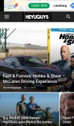 How heyuguys.com looks like on a mobile device such as an iPhone.