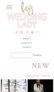 How heyweddinglady.com looks like on a mobile device such as an iPhone.