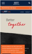 How hfflp.com looks like on a mobile device such as an iPhone.