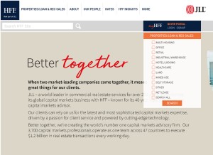 How hfflp.com looks like on a tablet such as an iPad.