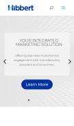 How hibbertgroup.com looks like on a mobile device such as an iPhone.