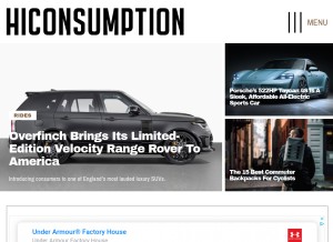 How hiconsumption.com looks like on a tablet such as an iPad.