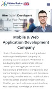 How hiddenbrains.co.uk looks like on a mobile device such as an iPhone.