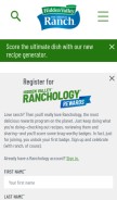 How hiddenvalley.com looks like on a mobile device such as an iPhone.
