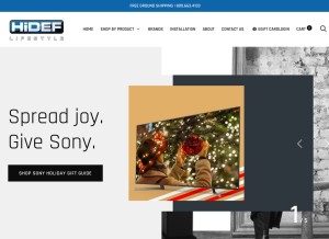 How hideflifestyle.com looks like on a tablet such as an iPad.
