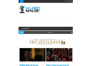 How hidefninja.com looks like on a tablet such as an iPad.