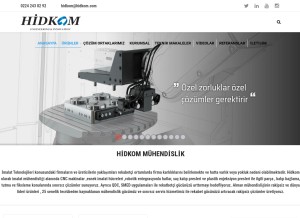 How hidkom.com looks like on a tablet such as an iPad.