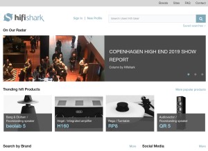 How hifishark.com looks like on a tablet such as an iPad.