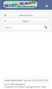 How high-rank.de looks like on a mobile device such as an iPhone.