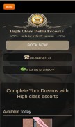 How highclassdelhiescorts.in looks like on a mobile device such as an iPhone.