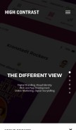 How highcontrast.ro looks like on a mobile device such as an iPhone.