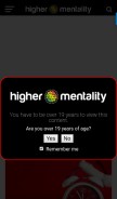How highermentality.com looks like on a mobile device such as an iPhone.