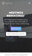 How highfive.com looks like on a mobile device such as an iPhone.