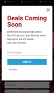 How highlifter.com looks like on a mobile device such as an iPhone.