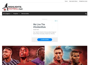 How highlightsfootball.com looks like on a tablet such as an iPad.
