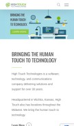 How hightouchinc.com looks like on a mobile device such as an iPhone.