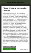 How hilfy.at looks like on a mobile device such as an iPhone.